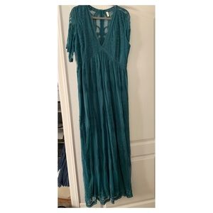 Pink Blush lace maternity dress